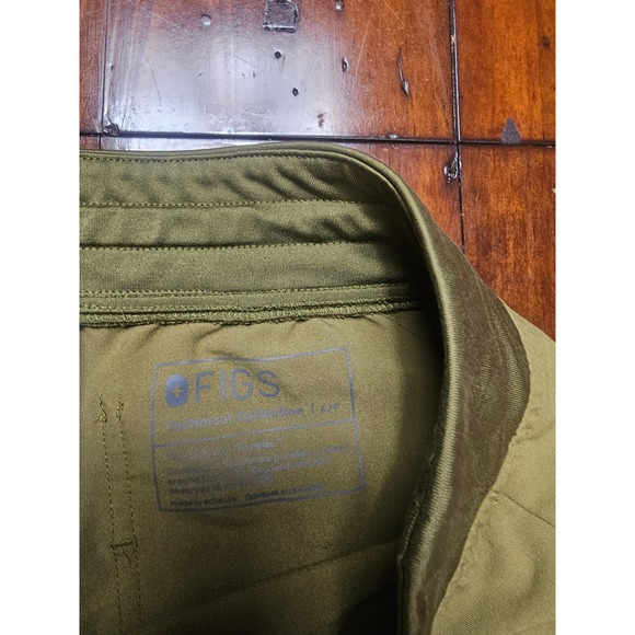 FIGS Technical Scrub Pants Cargo Pockets Jogger Style Olive Green XS - Picture 5 of 9